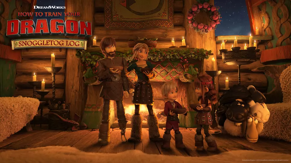 How to Train Your Dragon: Snoggletog Log (2019) English Dubed Esubs.