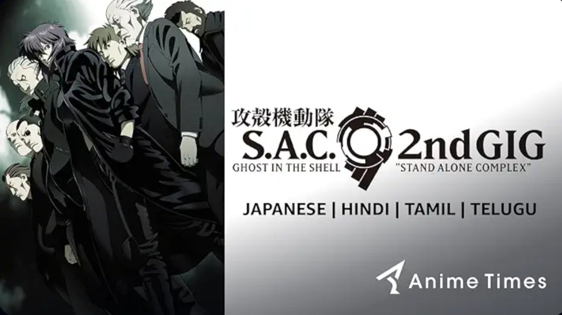 Ghost in the Shell: Stand Alone Complex (2004) Season 02 Dubbed by Amazon Prime [Anime Times] Multi Audio [Hindi-Tamil-Telugu-Japanese]