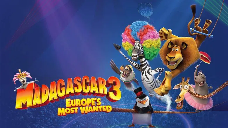 Madagascar 3: Europe's Most Wanted (2012) Official Dubbed Dual Audio [Hindi-English] in 480p & 720p & 1080p